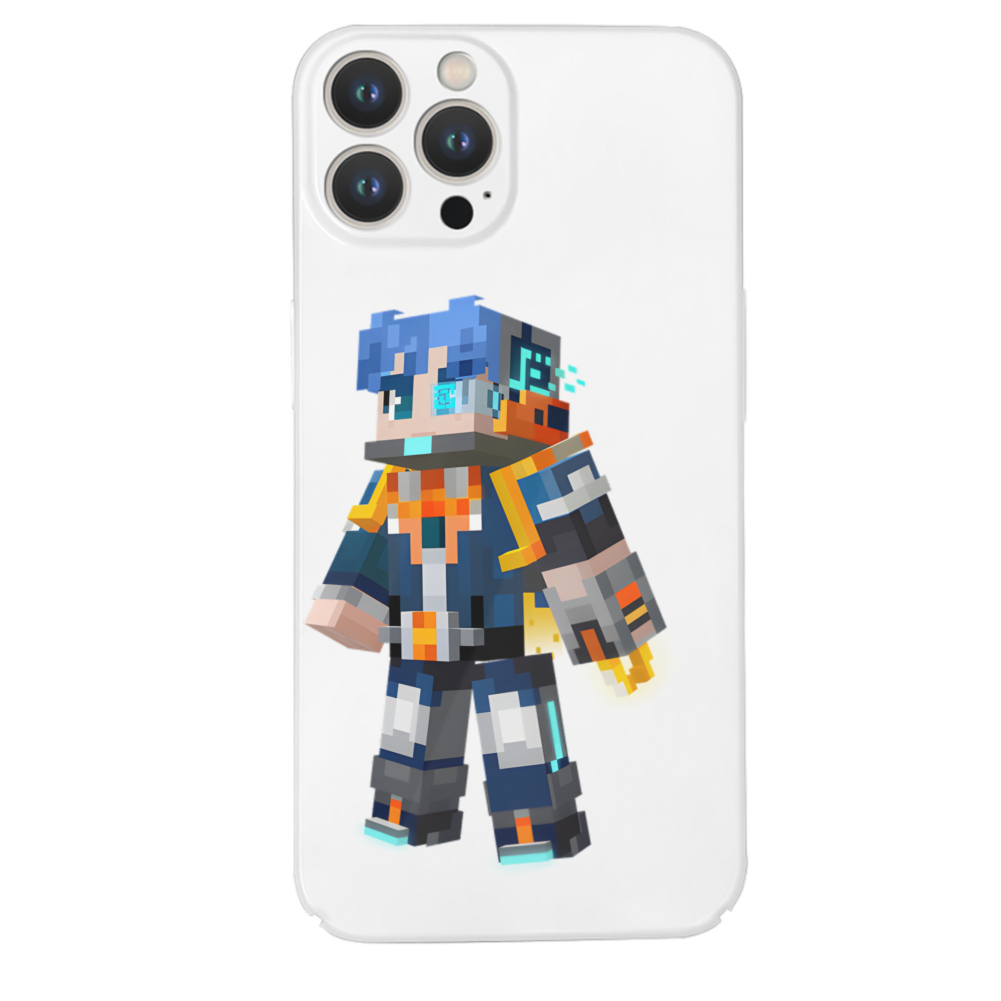 （画像用） マインクラフト ブロックの世界 Minecraft MC Block world 【iPhone 14シリーズ対応】ハードケース